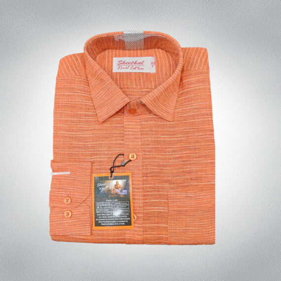Orange Khadi Shirt
