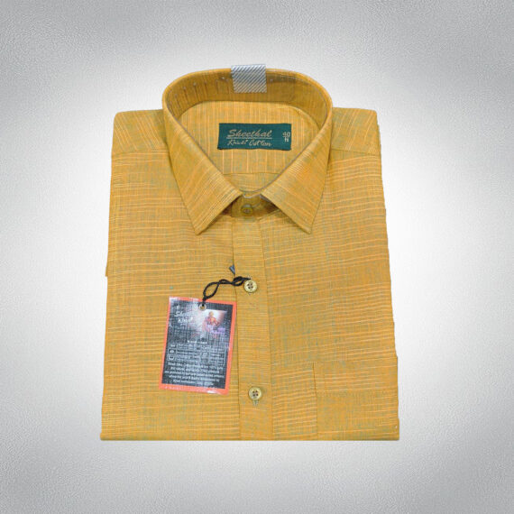 Yellow Khadi Shirt